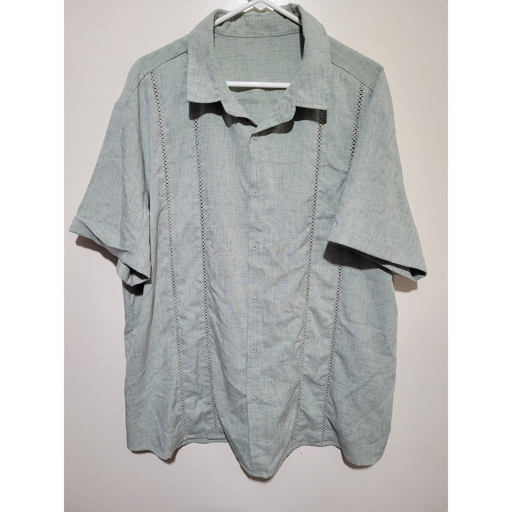 Unbranded Button‎ Down Shirt Mens XXL Olive Green